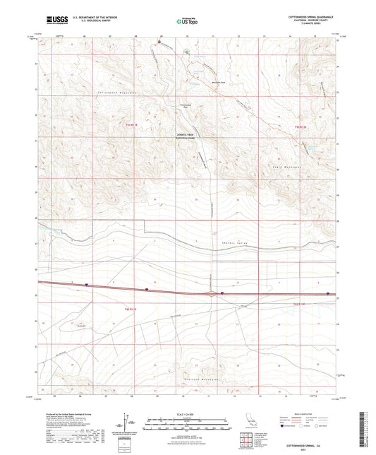 Cottonwood Spring California US Topo Map Image