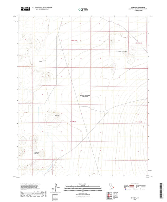 Cow Cove California US Topo Map Image