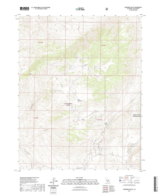 Cowhorn Valley California US Topo Map Image
