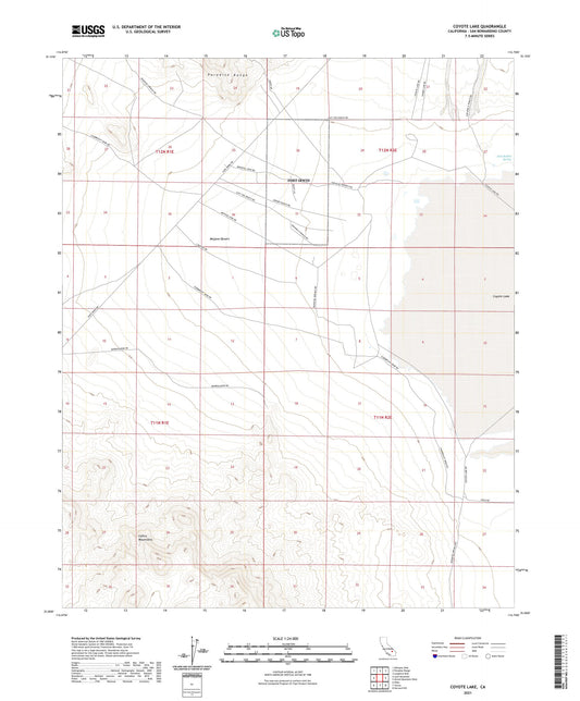 Coyote Lake California US Topo Map Image