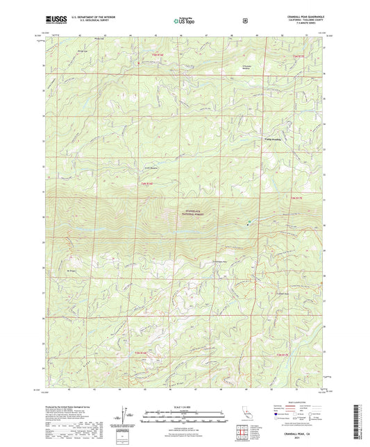 Crandall Peak California US Topo Map Image