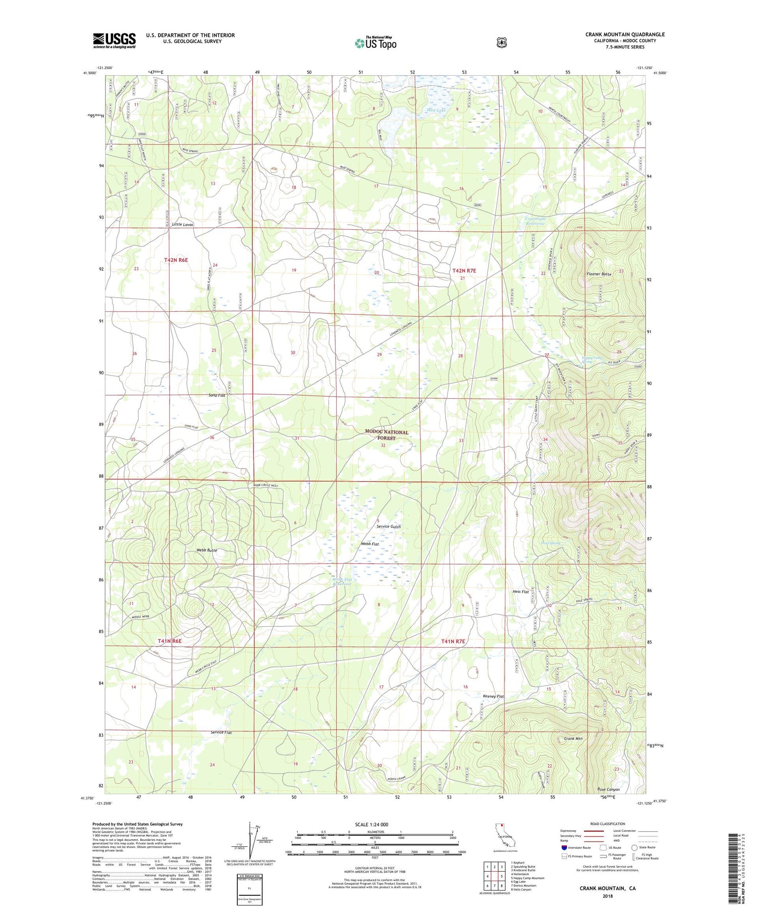 Crank Mountain California US Topo Map Image