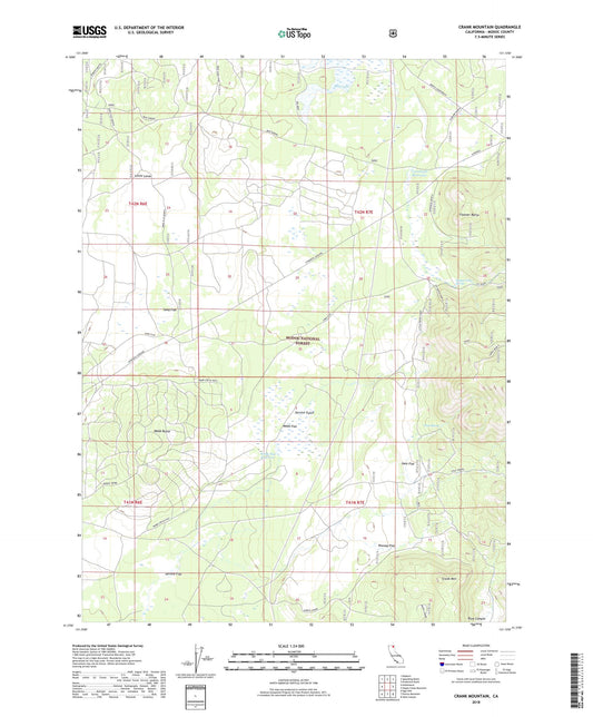Crank Mountain California US Topo Map Image