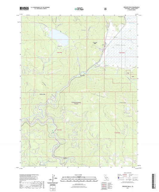 Crescent Mills California US Topo Map Image