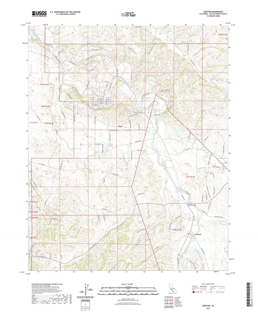 Creston California US Topo Map Image