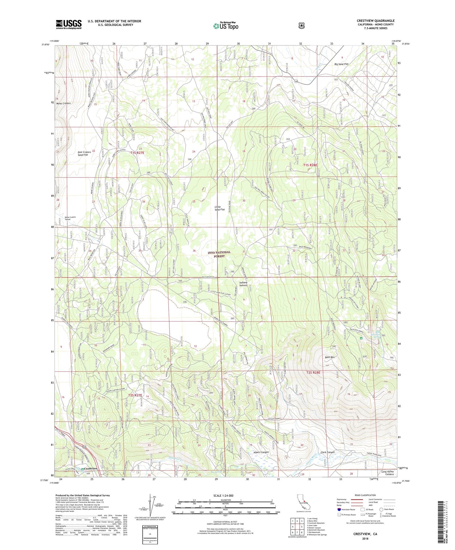 Crestview California US Topo Map Image