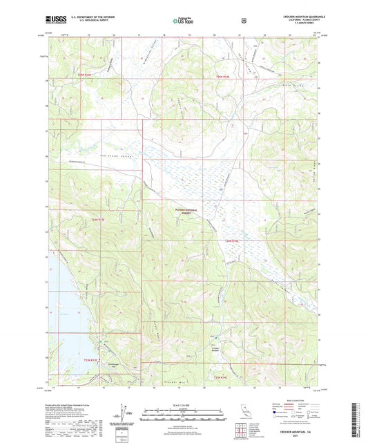 Crocker Mountain California US Topo Map Image