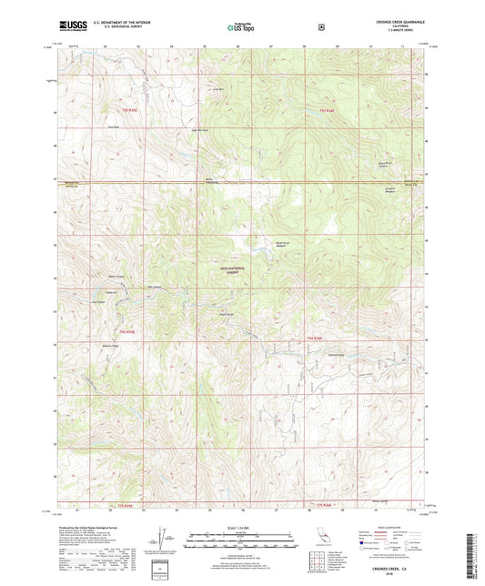 Crooked Creek California US Topo Map Image