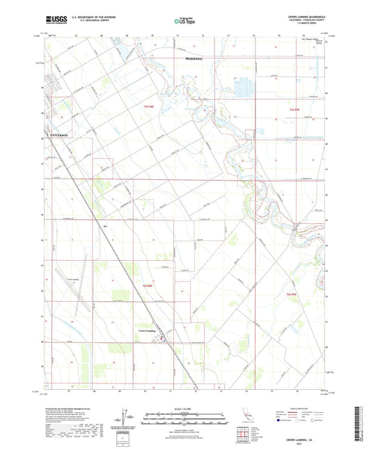 Crows Landing California US Topo Map Image
