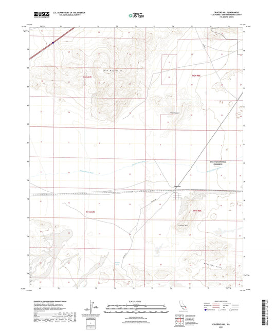 Crucero Hill California US Topo Map Image