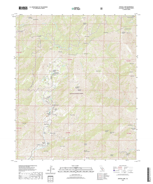 Crystal Lake California US Topo Map Image