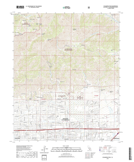 Cucamonga Peak California US Topo Map Image