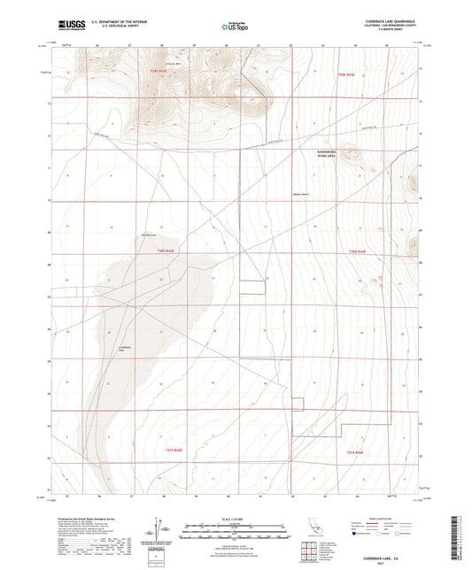 Cuddeback Lake California US Topo Map Image