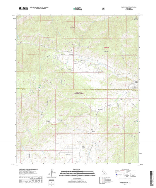 Cuddy Valley California US Topo Map Image