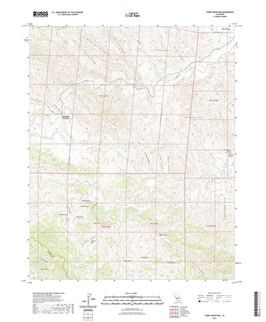 Curry Mountain California US Topo Map Image