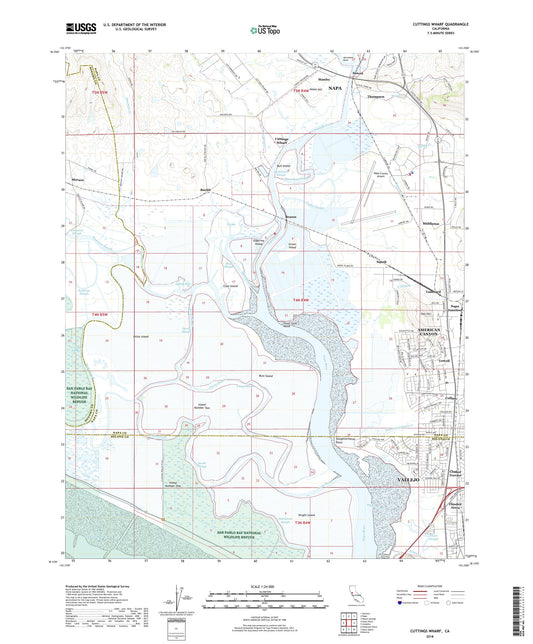 Cuttings Wharf California US Topo Map Image