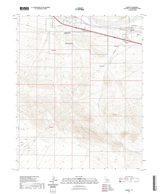 Daggett California US Topo Map Image