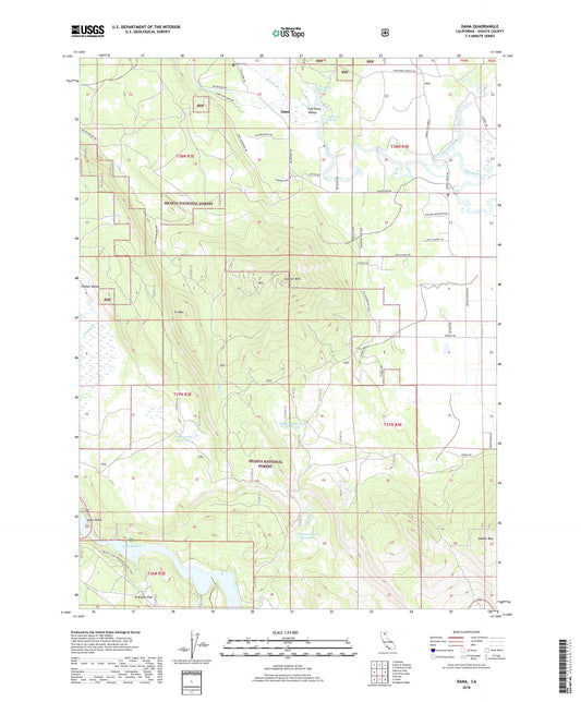 Dana California US Topo Map Image