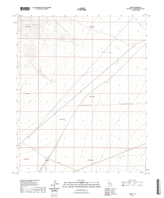 Danby California US Topo Map Image