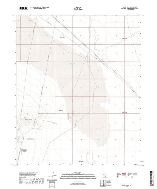 Danby Lake California US Topo Map Image