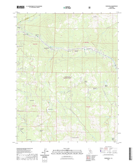 Dardanelle California US Topo Map Image