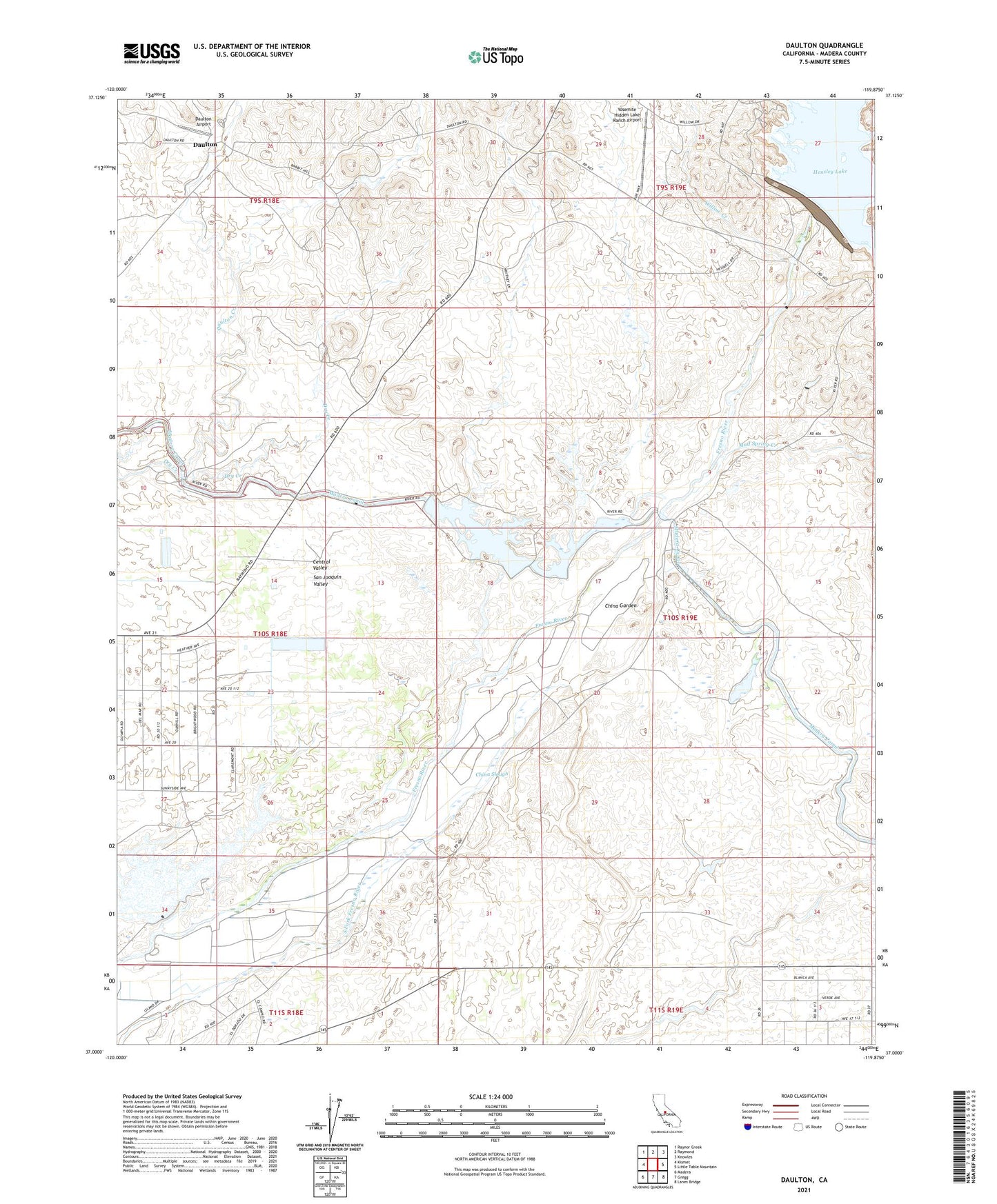 Daulton California US Topo Map Image