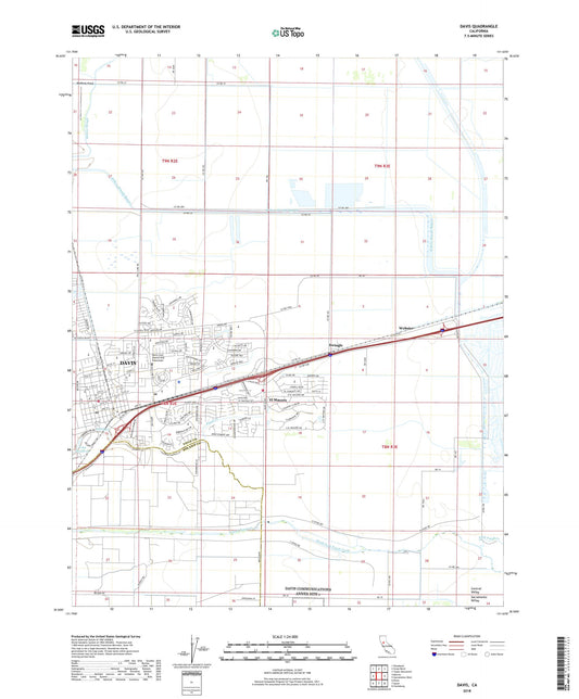 Davis California US Topo Map Image