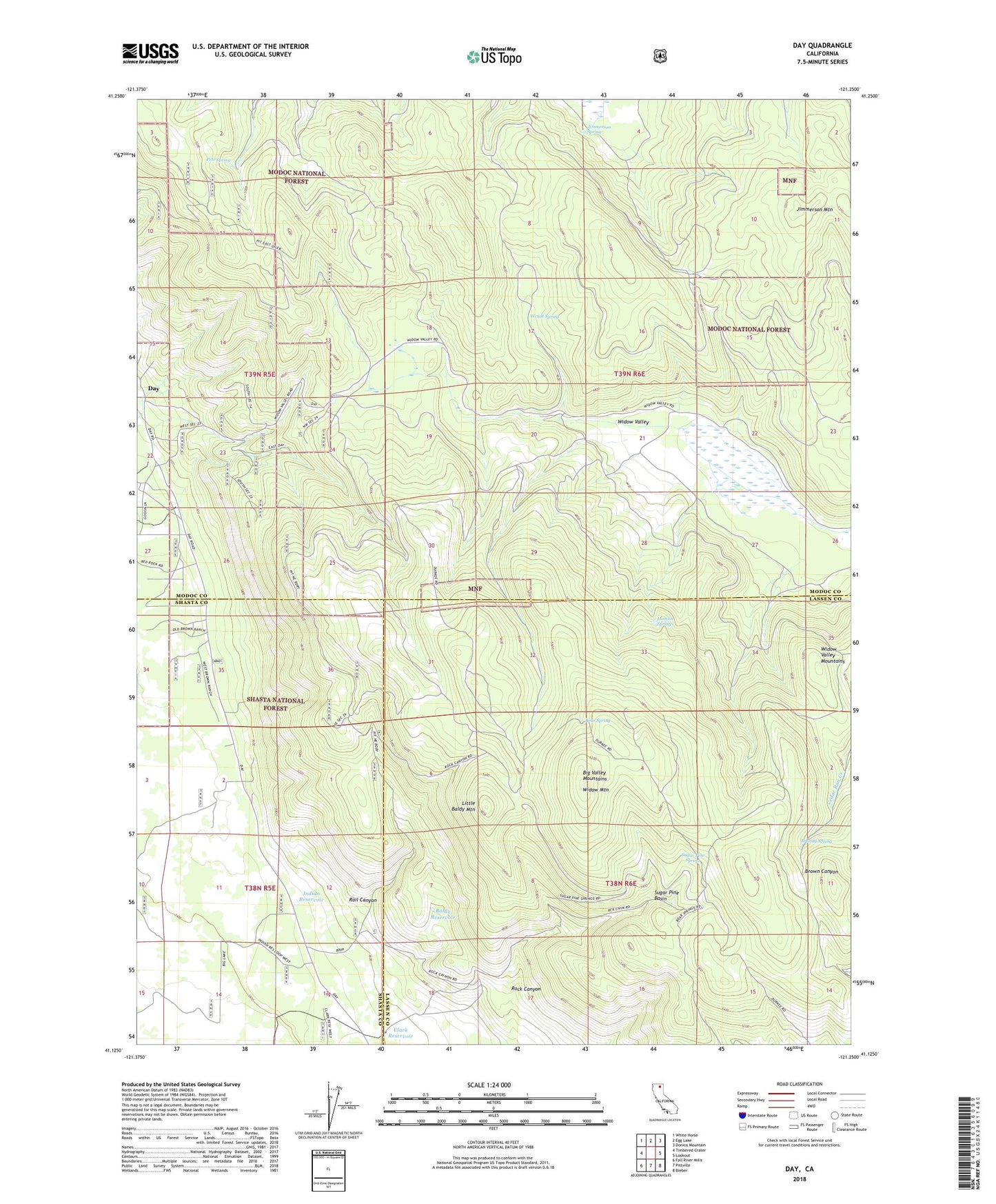 Day California US Topo Map Image