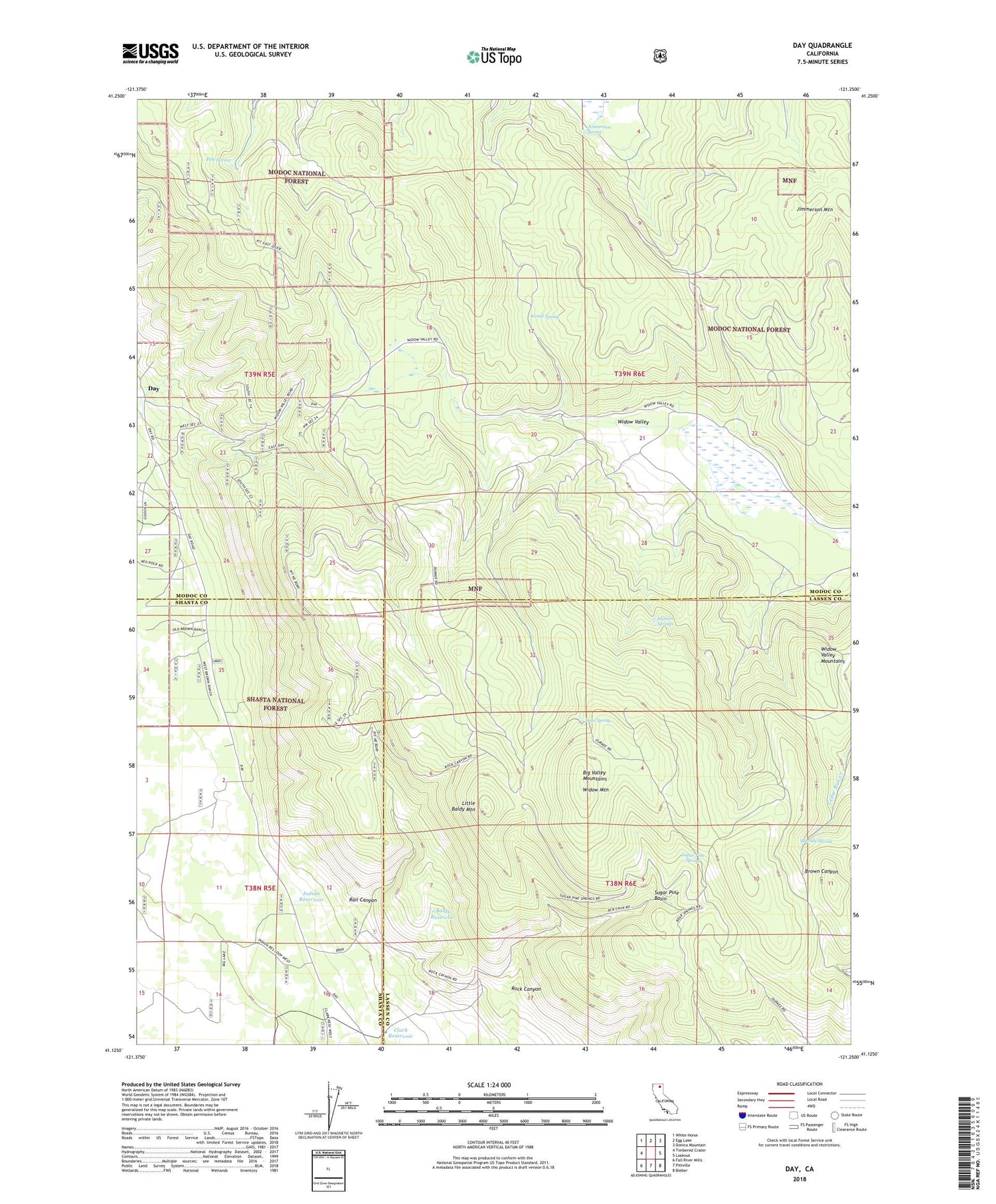 Day California US Topo Map Image