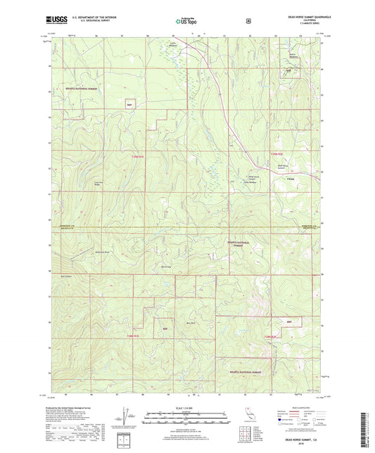 Dead Horse Summit California US Topo Map Image
