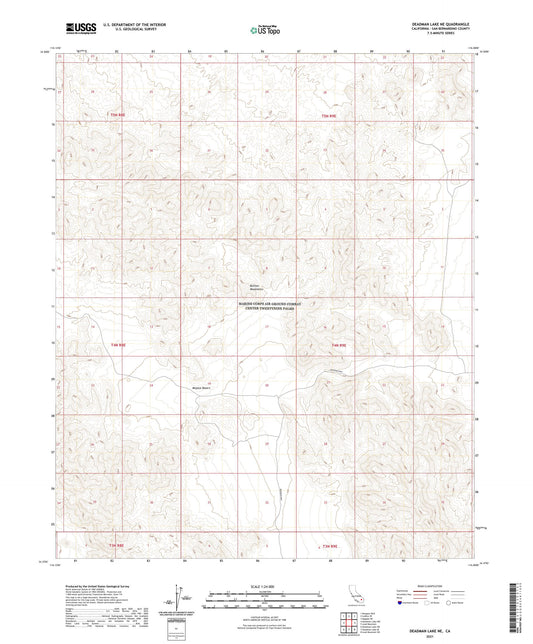 Deadman Lake NE California US Topo Map Image