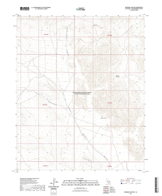 Deadman Lake NW California US Topo Map Image