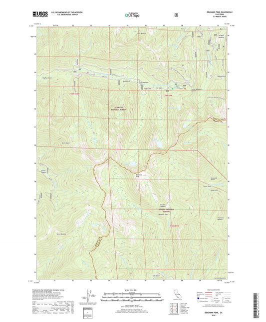 Deadman Peak California US Topo Map Image