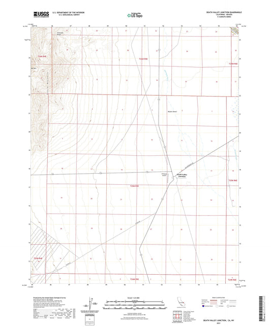 Death Valley Junction California US Topo Map Image