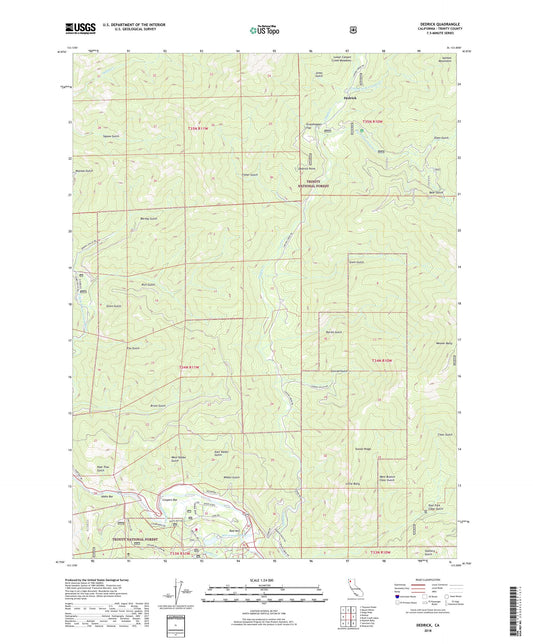 Dedrick California US Topo Map Image