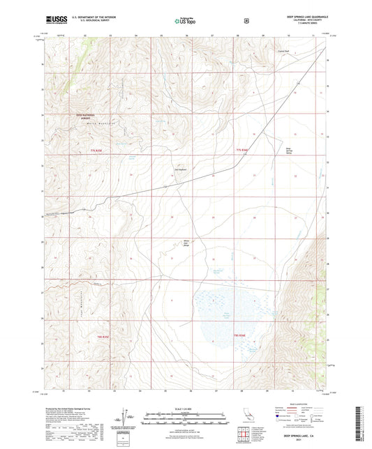 Deep Springs Lake California US Topo Map Image