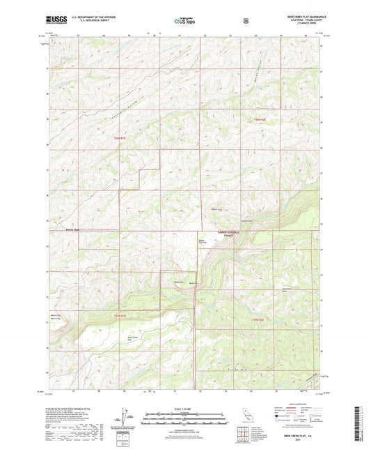 Deer Creek Flat California US Topo Map Image