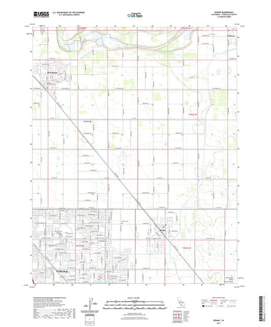 Denair California US Topo Map Image