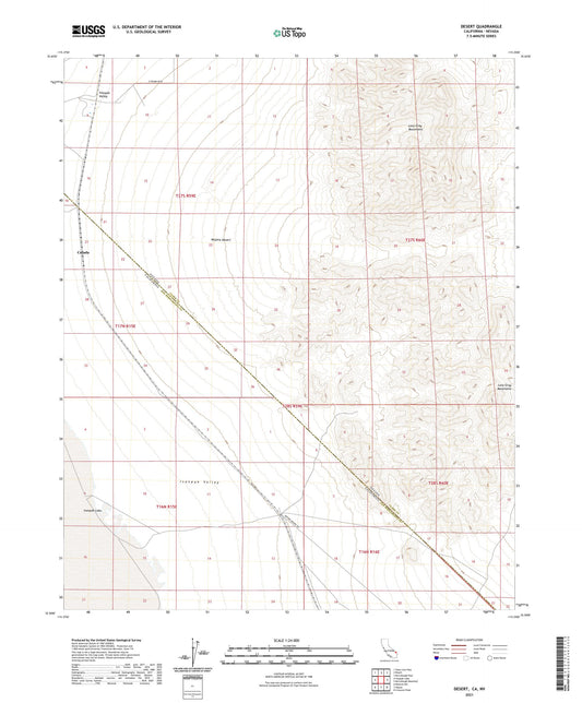 Desert California US Topo Map Image
