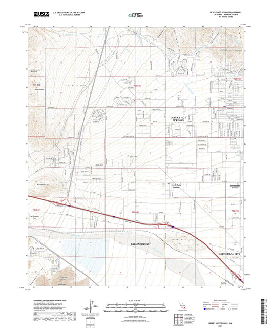 Desert Hot Springs California US Topo Map Image