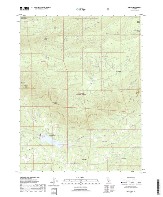Devil Peak California US Topo Map Image