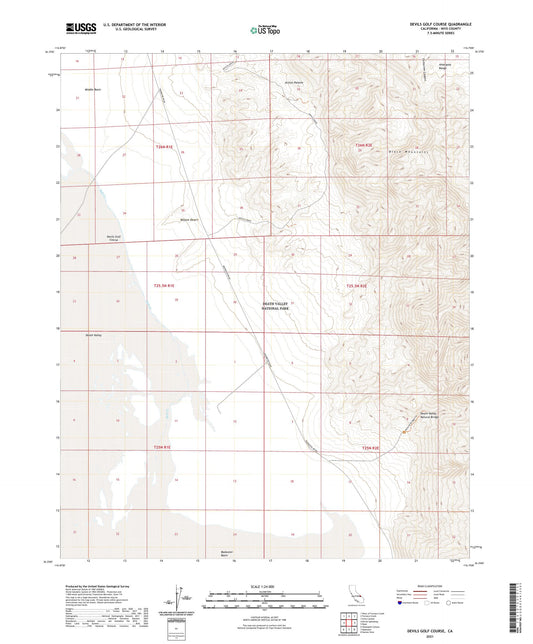 Devils Golf Course California US Topo Map Image