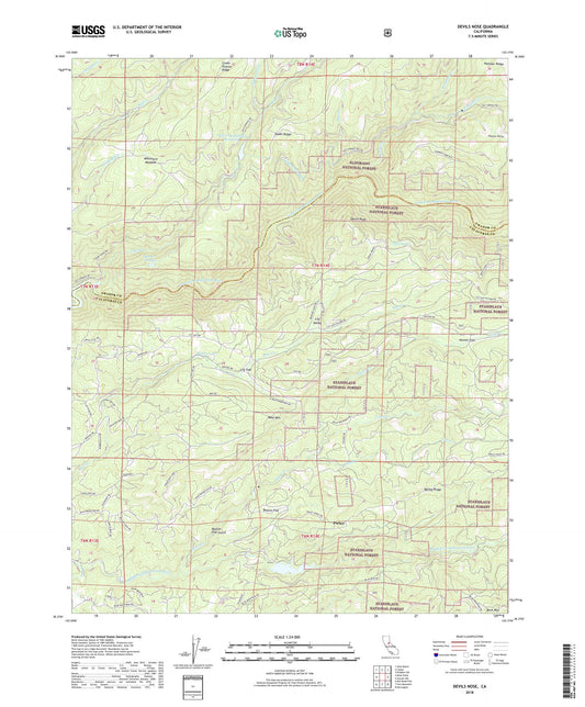 Devils Nose California US Topo Map Image