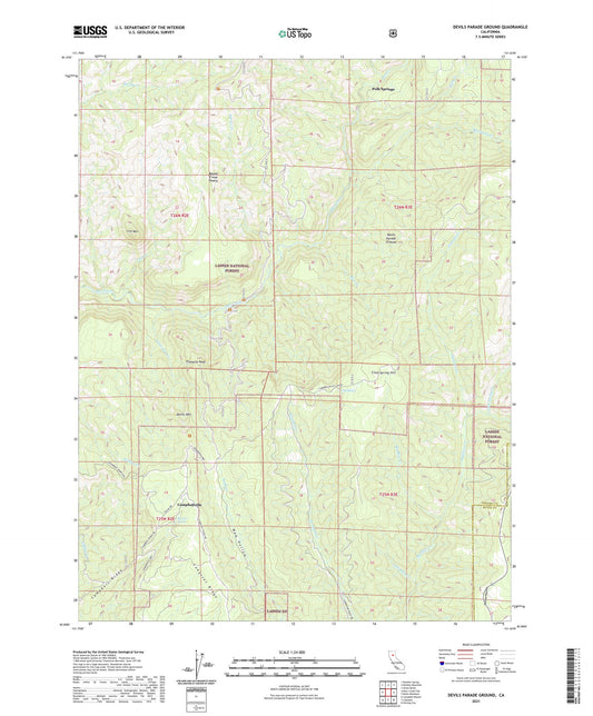 Devils Parade Ground California US Topo Map Image