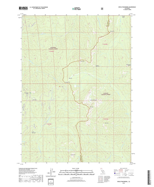 Devils Punchbowl California US Topo Map Image
