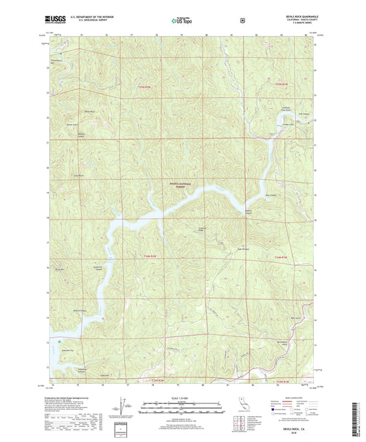 Devils Rock California US Topo Map Image