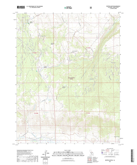 Dexter Canyon California US Topo Map Image