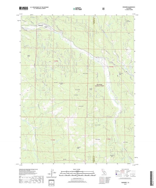 Dinsmore California US Topo Map Image