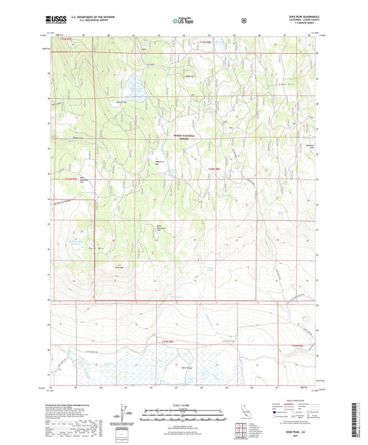 Dixie Peak California US Topo Map Image