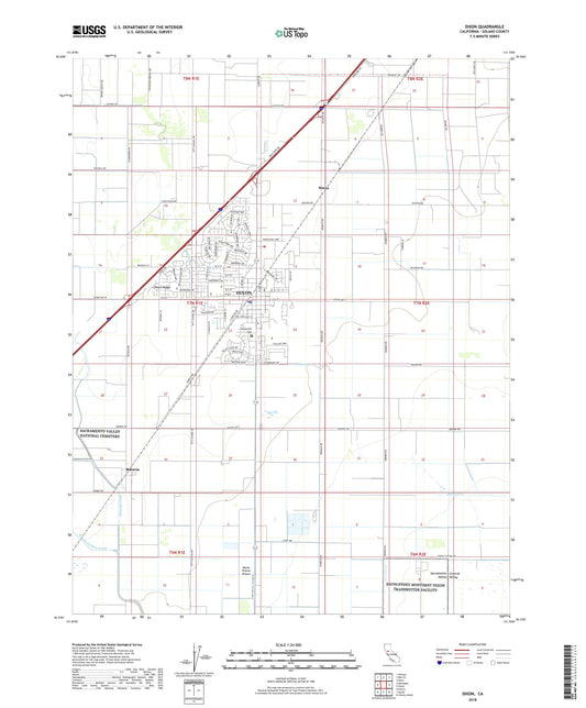 Dixon California US Topo Map Image